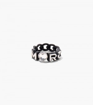 Anel Marc Jacobs The Charmed Marc Chain Ring Feminino Pretas Multicoloridas | PI0-8153