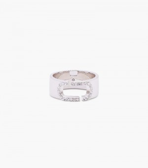 Anel Marc Jacobs The J Marc Crystal Ring Feminino Prateadas | AS9-0538