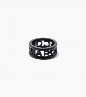 Anel Marc Jacobs The Monogram Logo Ring DTM Feminino Pretas | JH8-6324