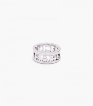 Anel Marc Jacobs The Monogram Ring Feminino Prateadas | CL3-7110