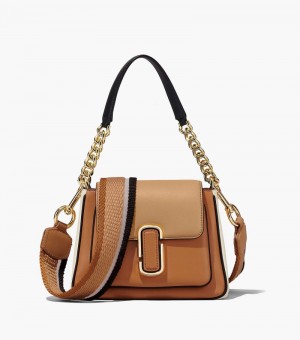 Bolsa Satchel Marc Jacobs The Colorblock J Marc Chain Mini Satchel Feminino Marrom Multicoloridas | AZ0-4850