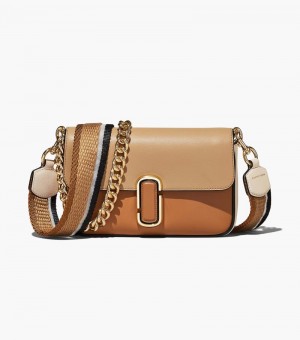 Bolsas De Ombro Marc Jacobs The J Marc Soft Shoulder Bag Feminino Marrom Multicoloridas | MR1-7061