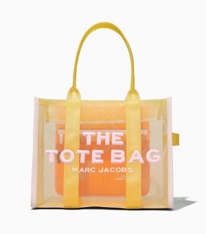 Bolsas Tote Marc Jacobs The Colorblock Mesh Tote Feminino Amarelas Multicoloridas | EM8-6710