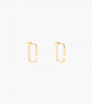 Brincos Marc Jacobs The J Marc Hoops Feminino Douradas | JB2-7089