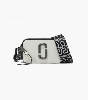 Camera Bolsas Marc Jacobs The Bi-Color Snapshot Feminino Pretas Branco | CF6-0480