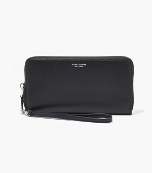 Carteiras Marc Jacobs The Slim 84 Continental Wristlet Wallet Feminino Pretas | HV1-8057