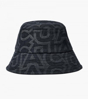 Chapeus Marc Jacobs The Monogram Bucket Hat Feminino Pretas | XW0-0290
