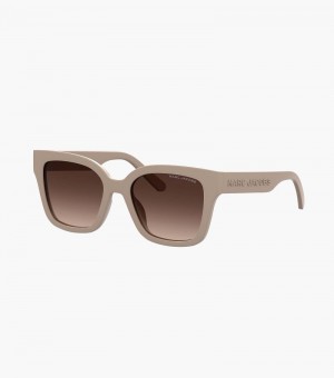 Óculos De Sol Marc Jacobs Square Sunglasses Feminino Bege | RA7-9214